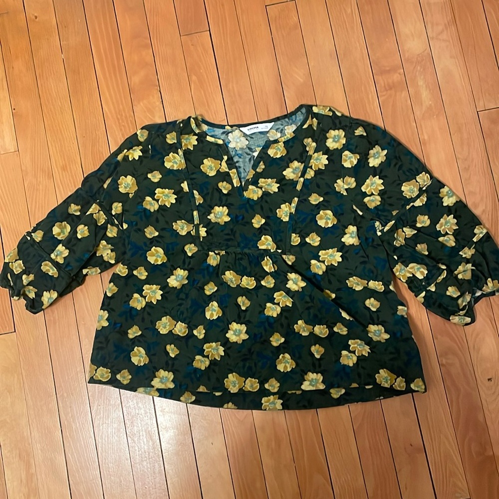 Corduroy peplum top
